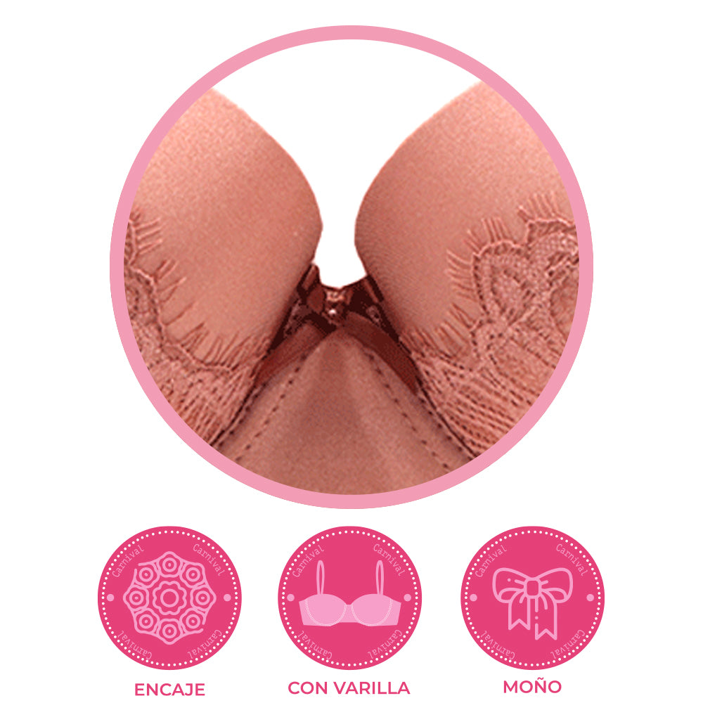 Brasier coordinable peto largo con encaje 24272 Carnival