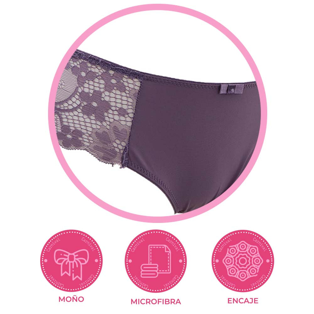 Pantie coordinable con detalles de encaje 114355 Lady Carnival