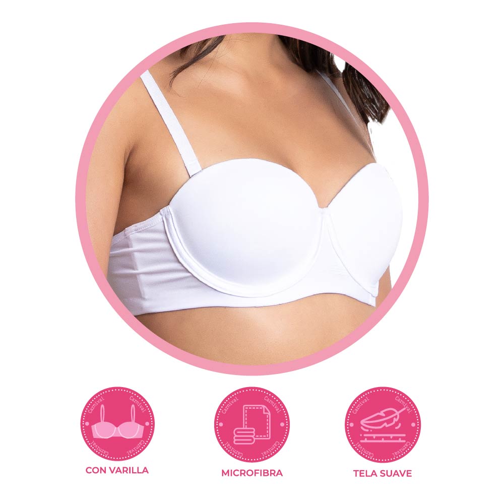 Brasier con tirantes removibles y push up 21022 Carnival