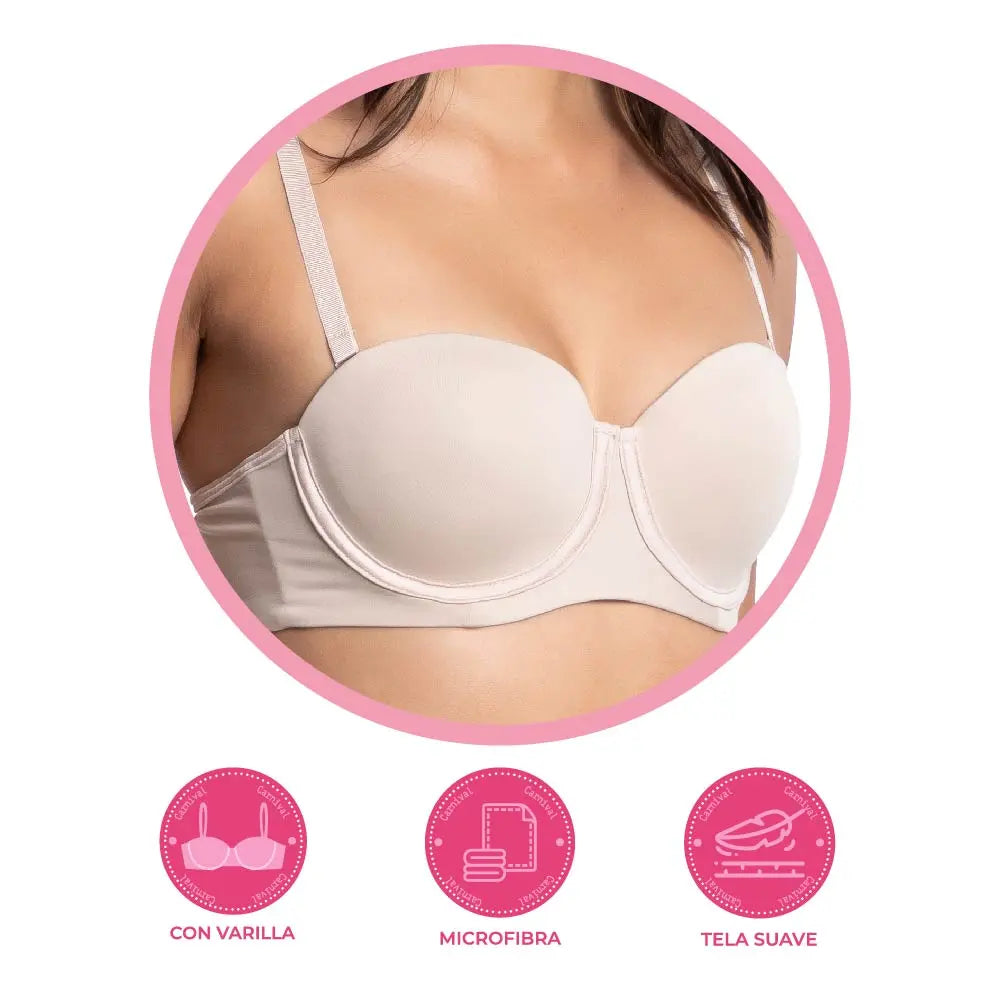 Brasier beige con tirantes removibles 21022 Carnival Carnival