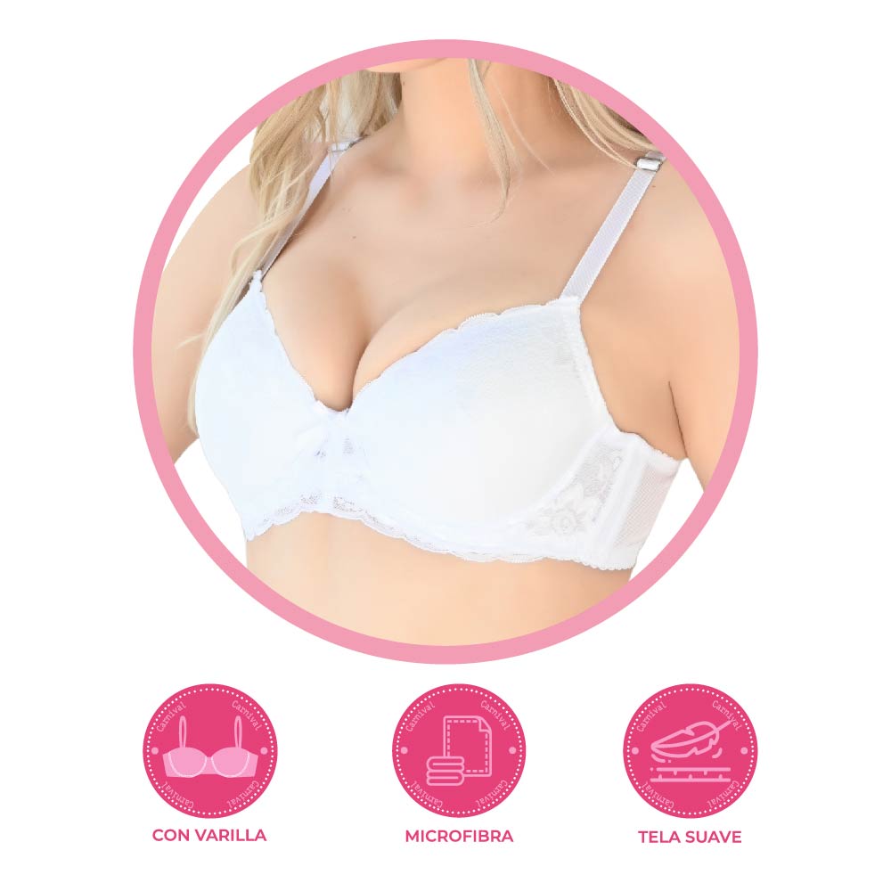Brasier de microfibra con encaje floral 2181 Carnival