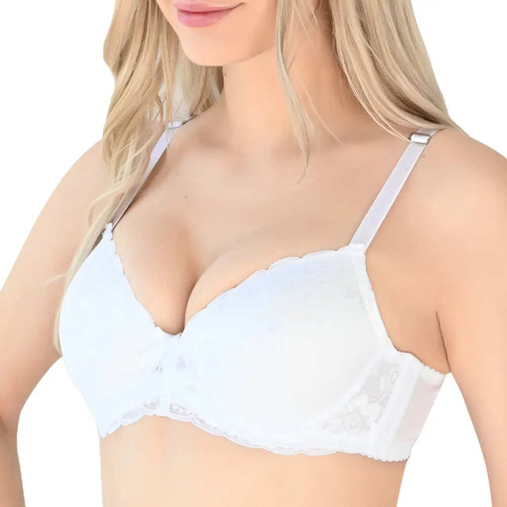 Brasier blanco con encaje floral 2181 Carnival Carnival