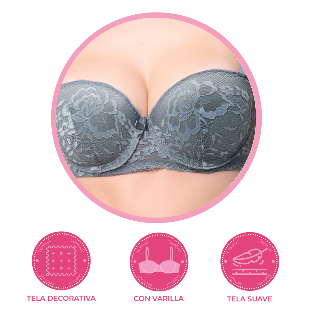 Brasier coordinable strapless con varilla 22802 Lady Carnival Carnival