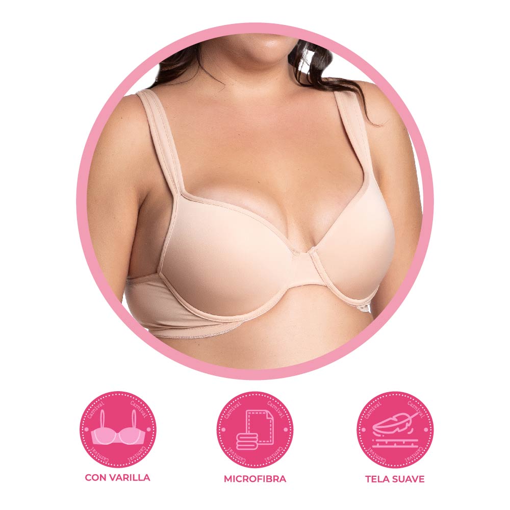 Brasier de talla extra con tirantes acolchonados 24634 Carnival. Carnival
