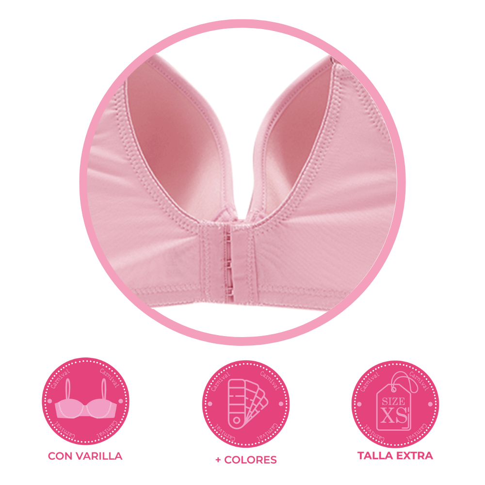 Brasier de talla extra con tirantes acolchonados malva rose 23359 Carnival Carnival