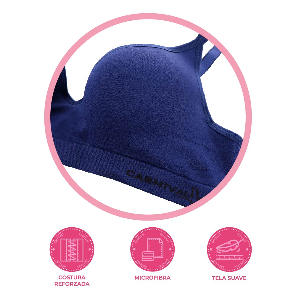 Brasier estilo top deportivo con logo impreso 23780