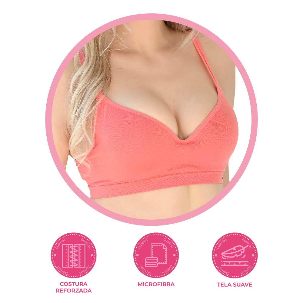 Brasier estilo top deportivo con logo impreso 23780