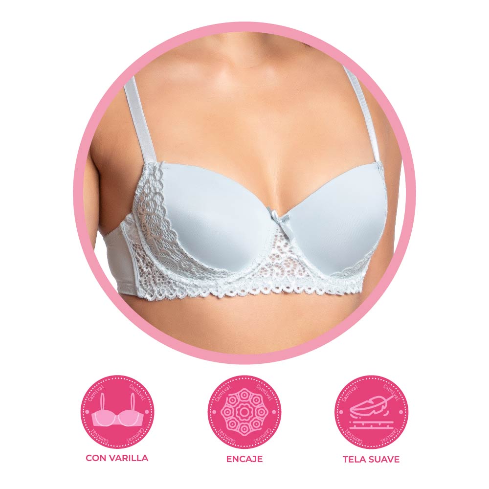 Brasier coordinable menta con encaje en copas 24030 Carnival Carnival