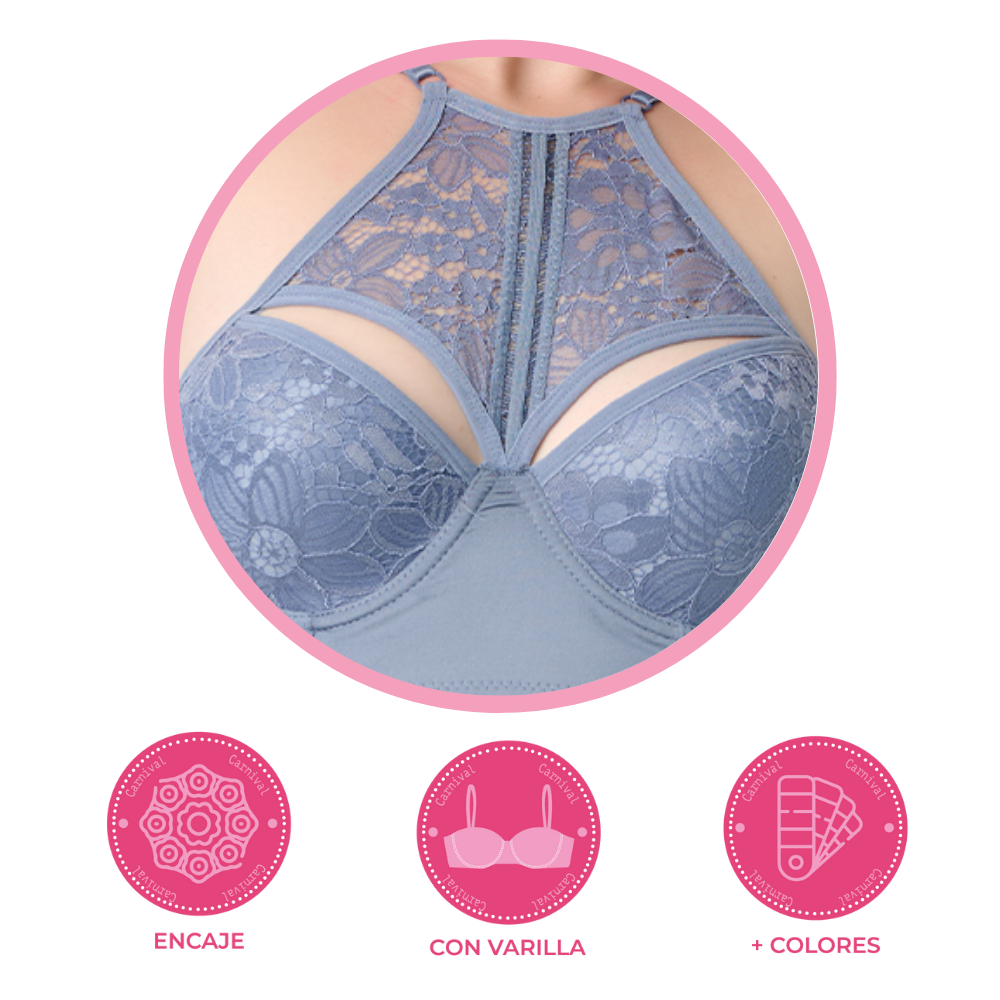 Brasier coordinable con aplicación en escote 24177 Lady Carnival Carnival