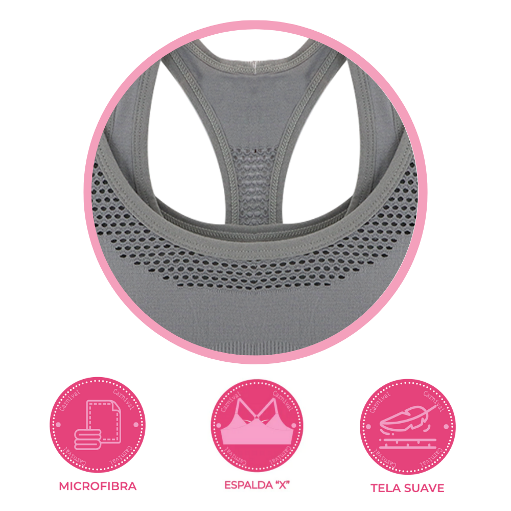Top coordinable comfort con almohadillas gris 24169 Lady Carnival