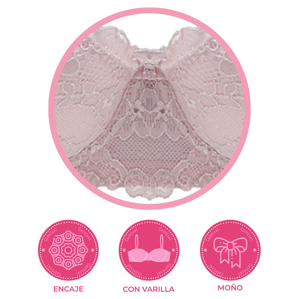 Brasier coordinable con detalles de encaje 24217 Lady Carnival Carnival