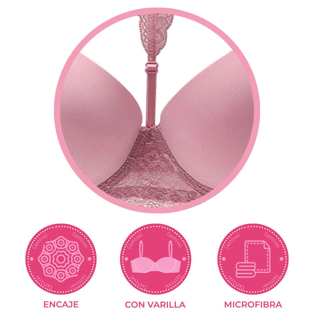 Brasier coordinable con gargantilla removible 24226 Lady Carnival Carnival
