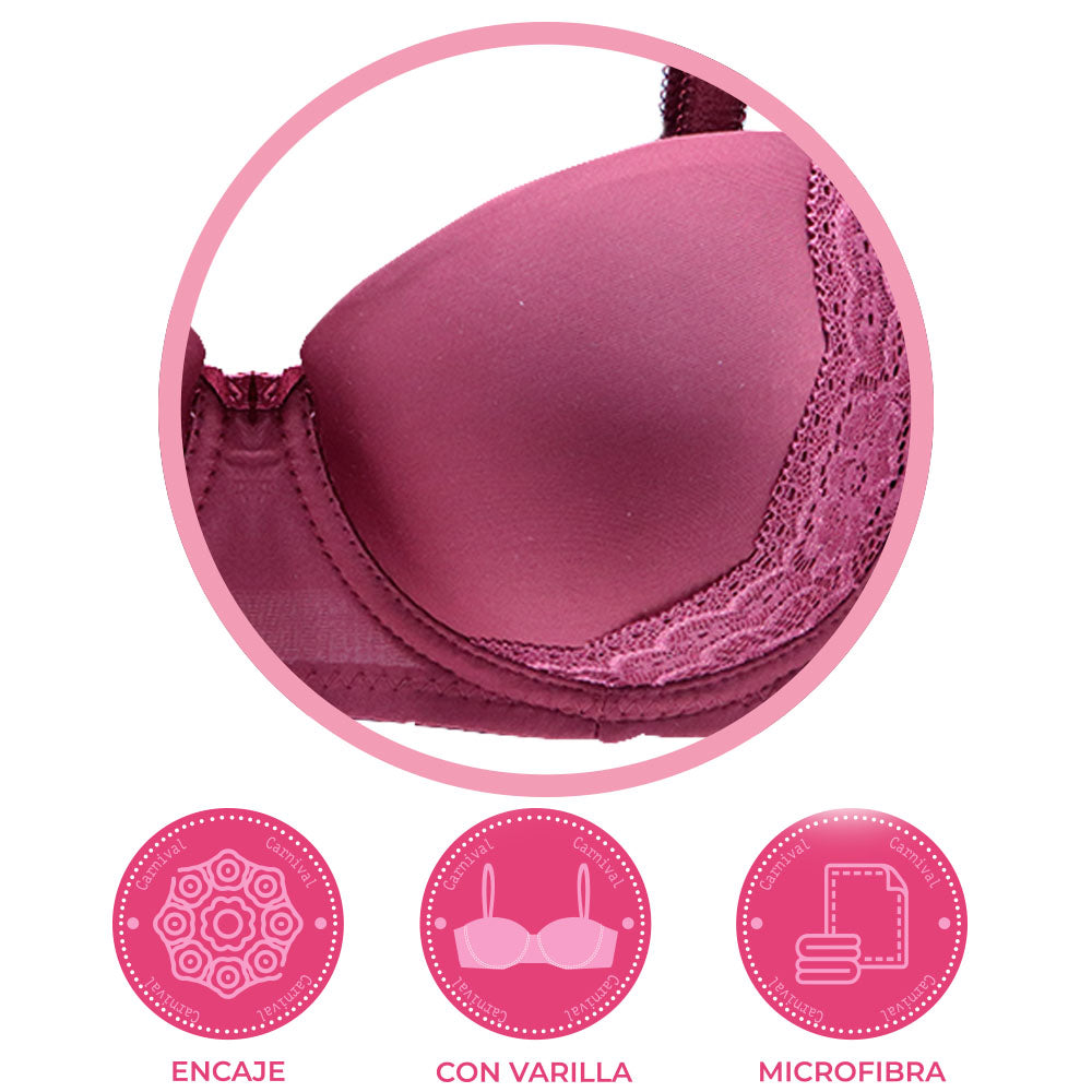 Brasier coordinable strapless con varilla 24228 Lady Carnival Carnival