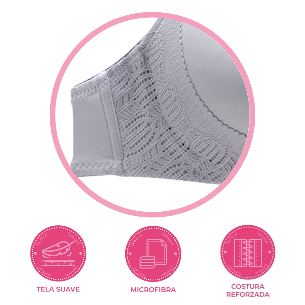 Brasier coordinable de copa preformada y varilla gris 24264 Carnival Carnival