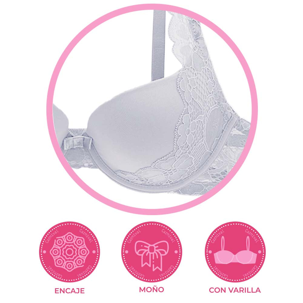 Brasier coordinable con detalles de encaje 24355 Lady Carnival Carnival