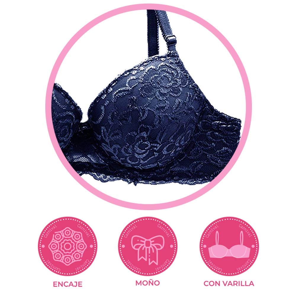 Brasier coordinable con detalles de encaje 24358 Lady Carnival