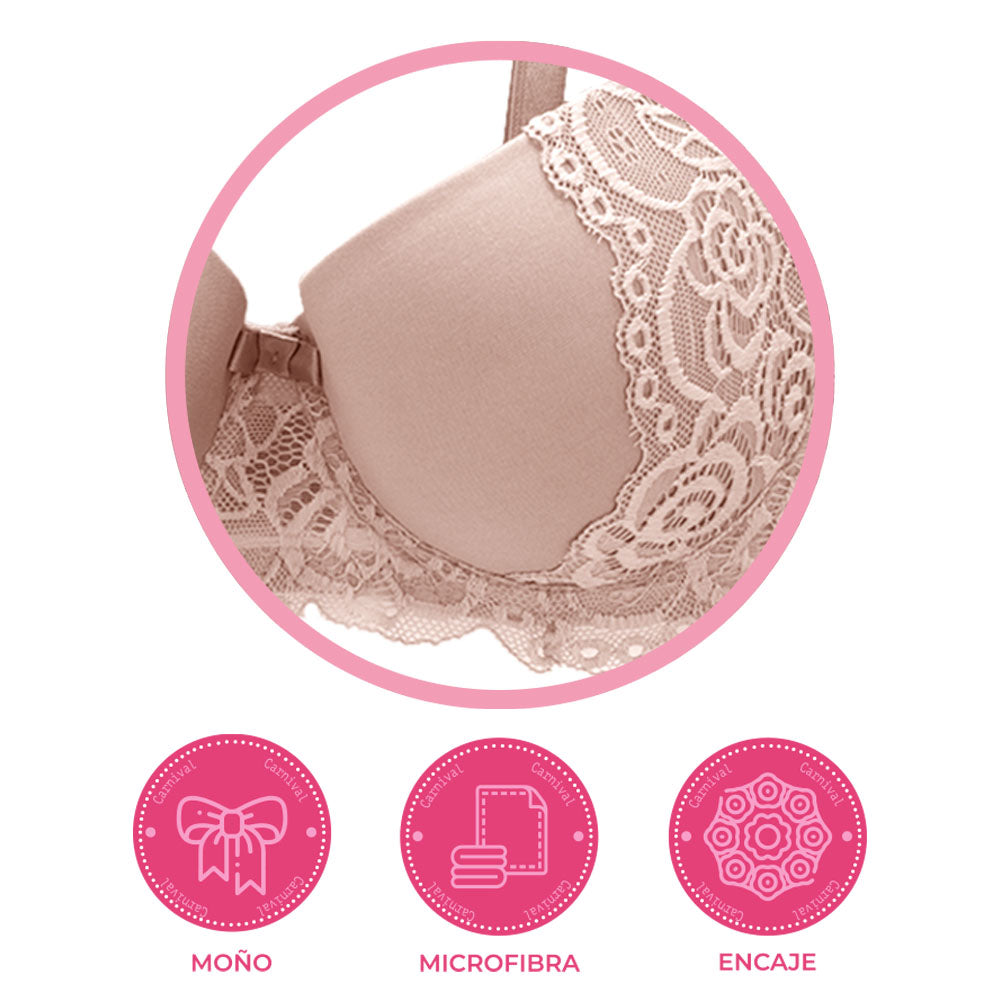 Brasier coordinable con detalles de encaje 24373 Lady Carnival Carnival