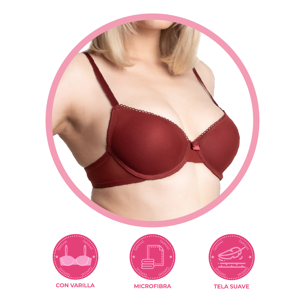 Brasier coordinable vino con transparencias 24394 Carnival Carnival