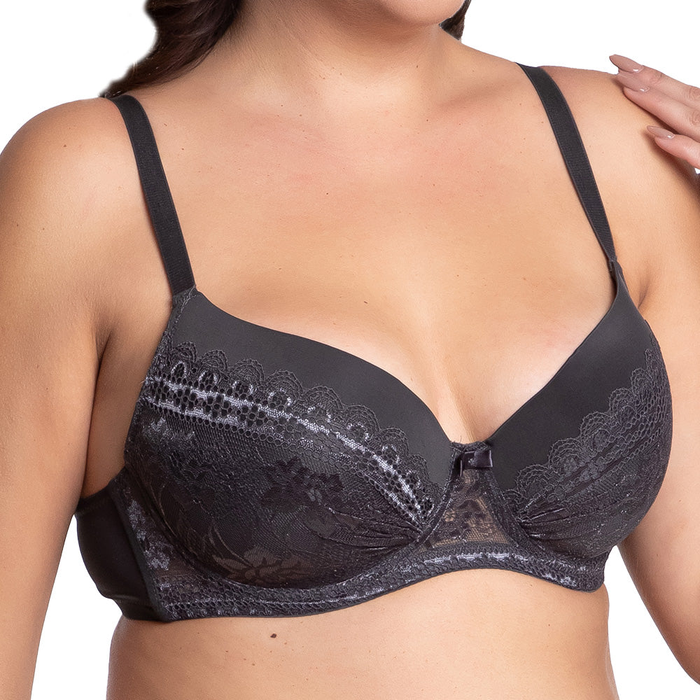Coordinating plus size bra with lace details 24413 Lady Carnival