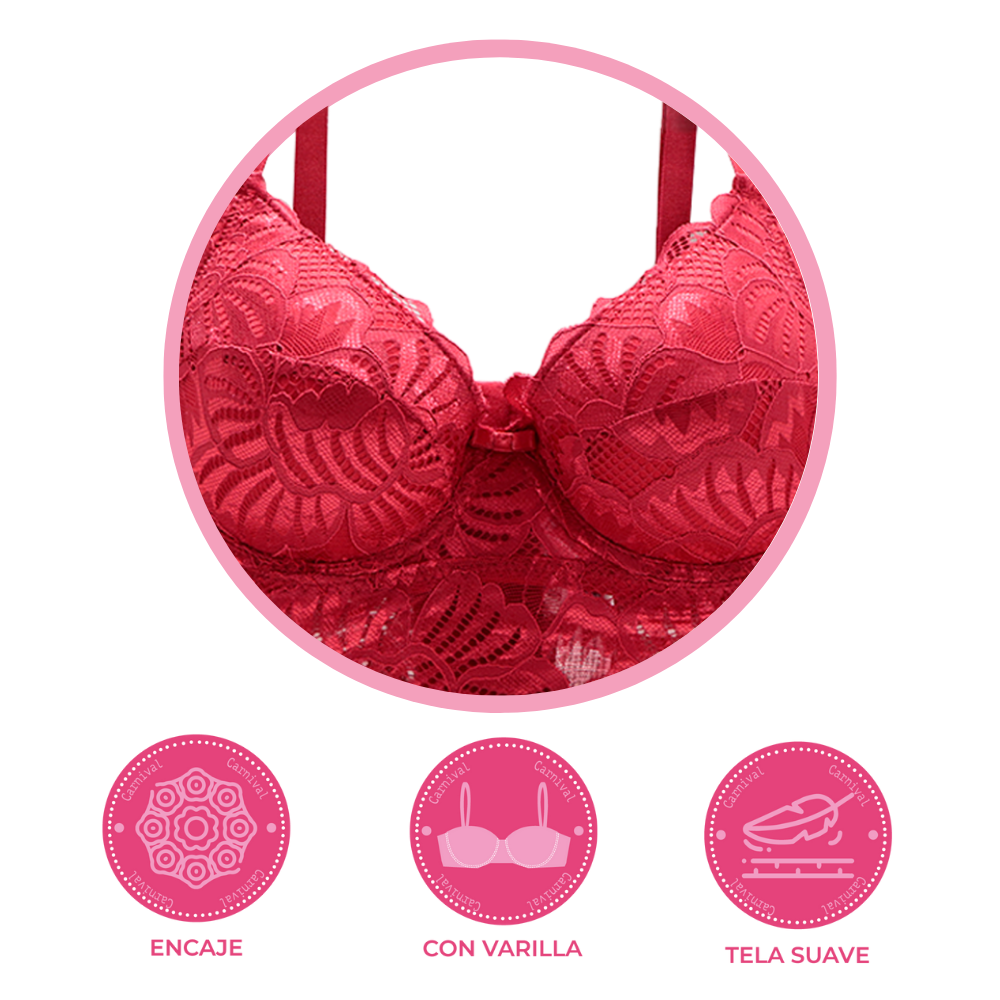 Brasier coordinable de peto largo con varilla 24418 Lady Carnival
