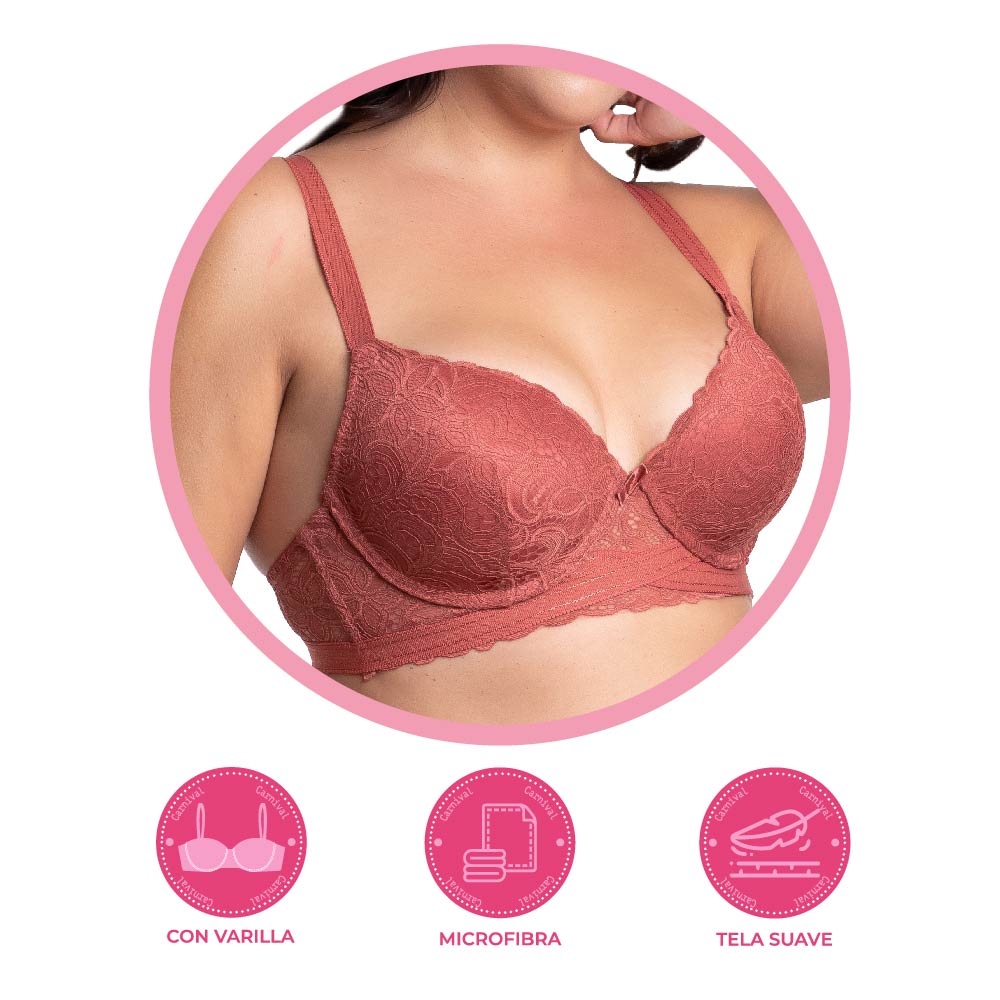 Brasier coordinable de talla extra con encaje 24421 Lady Carnival Carnival