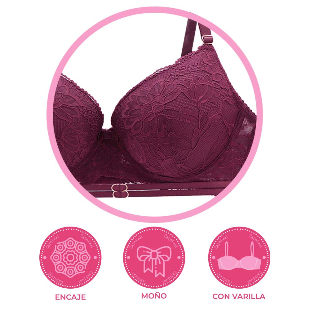 Brasier coordinable con detalle de tiras 24430 Lady Carnival Carnival