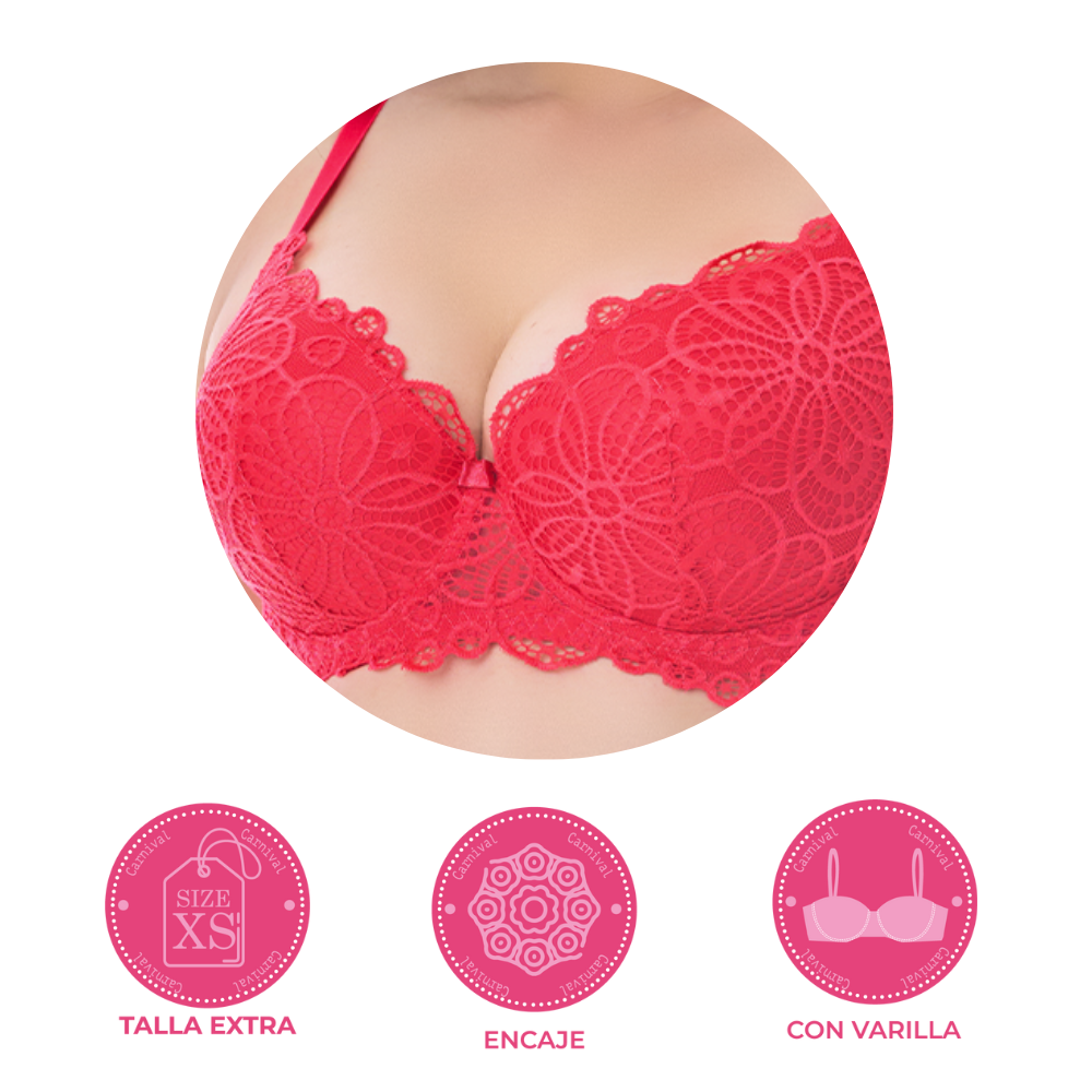 Brasier coordinable de talla extra con encaje 24443 Carnival