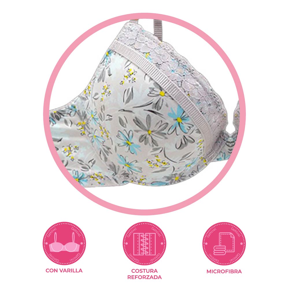 Brasier coordinable con detalles de encaje 24445 Carnival