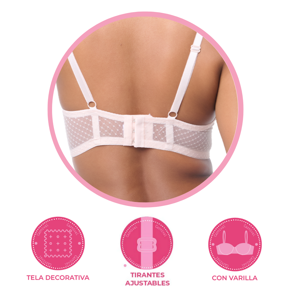 Brasier coordinable de peto largo  24669 Lady Carnival Carnival