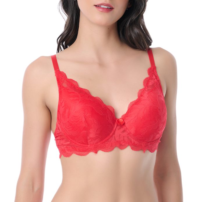 Brasier coordinable con copa de gota y encaje rojo 24511 Carnival Carnival