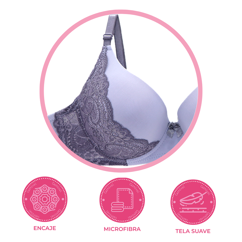 Brasier coordinable con detalles de encaje en copas 24515 Carnival Carnival