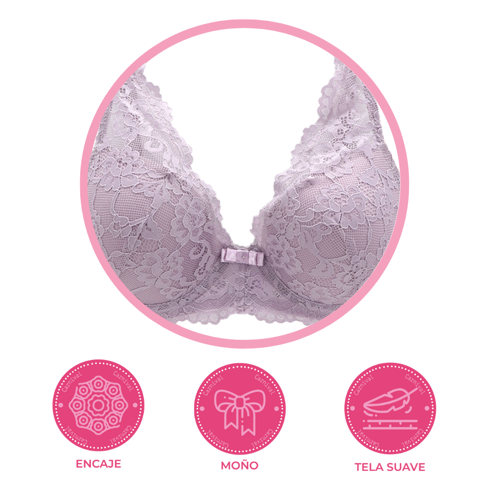Brasier coordinable copa de gota y encaje  24576 Lady Carnival Carnival