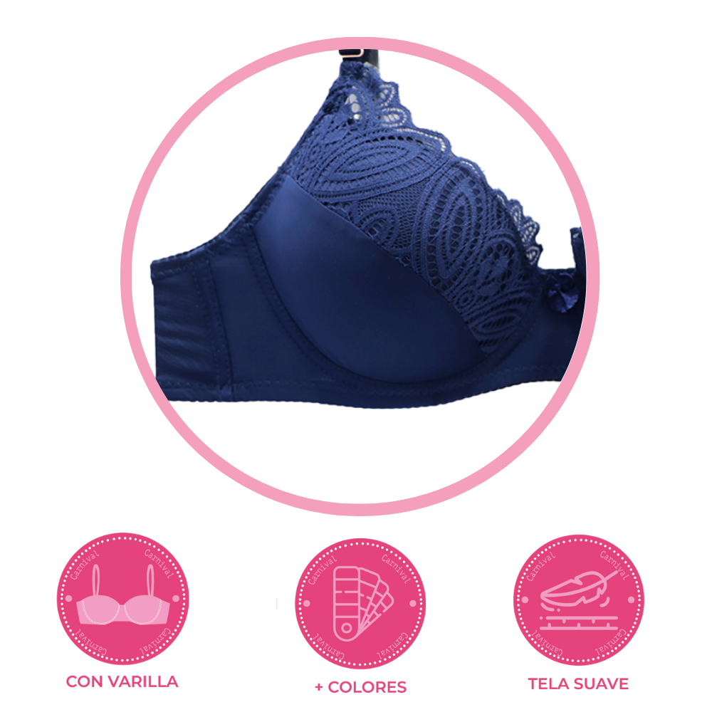 Brasier coordinable con detalles de encaje en copas 24600 Carnival Carnival