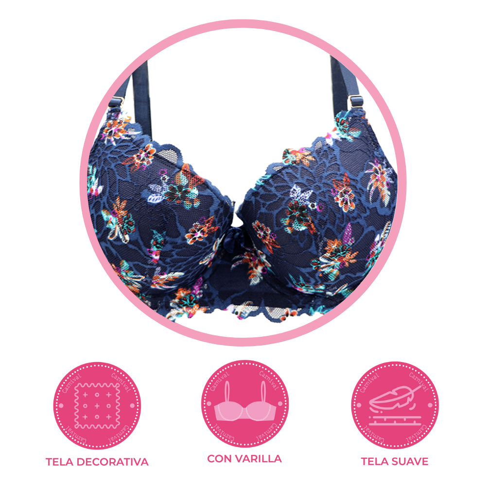 Brasier coordinable con encaje multicolor 24605 Carnival Carnival