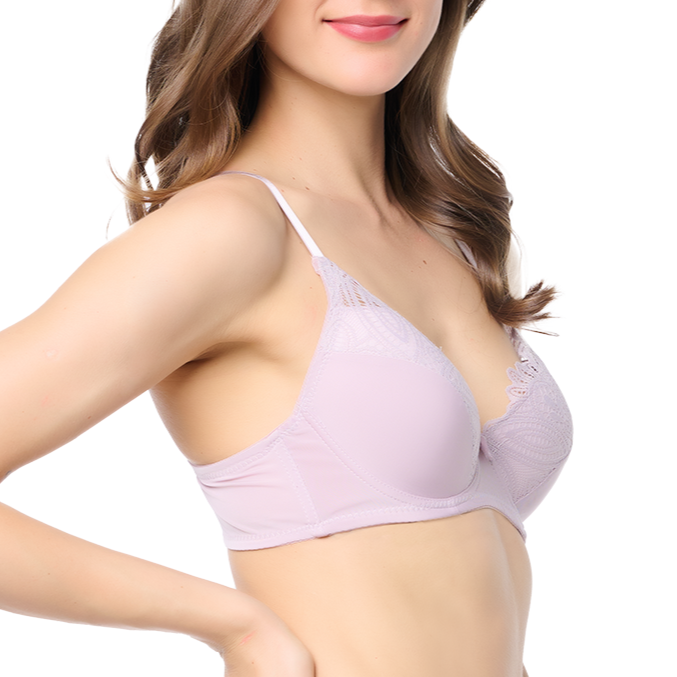 Brasier coordinable con detalles de encaje en copas malva 24600 Carnival Carnival