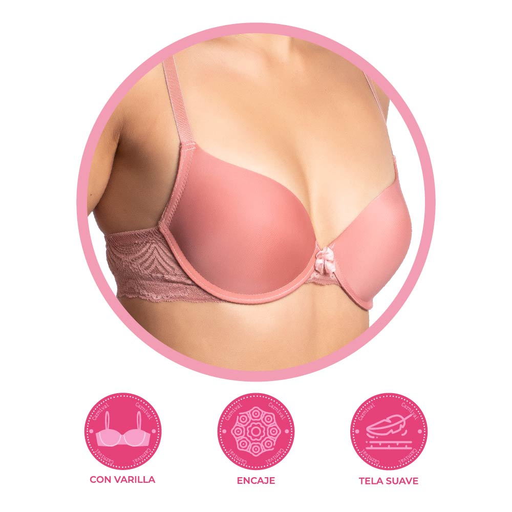 Brasier rosa coordinable con varilla liso 24615 Carnival