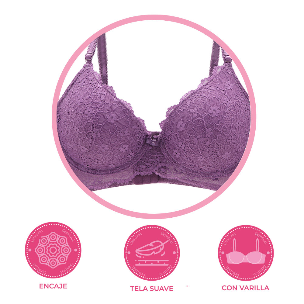 Brasier coordinable de peto largo  24673 Lady Carnival Carnival