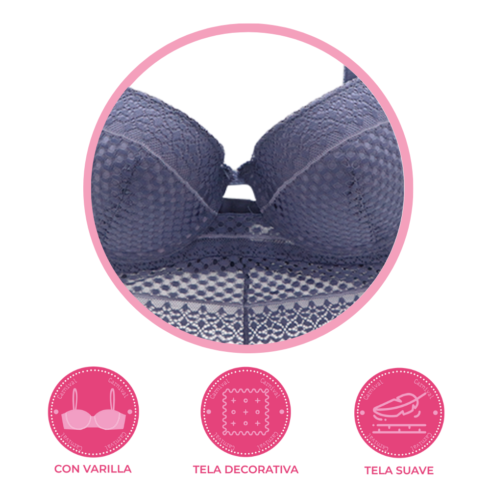 Brasier coordinable con tiras dobles delgadas 24683 Lady Carnival Carnival