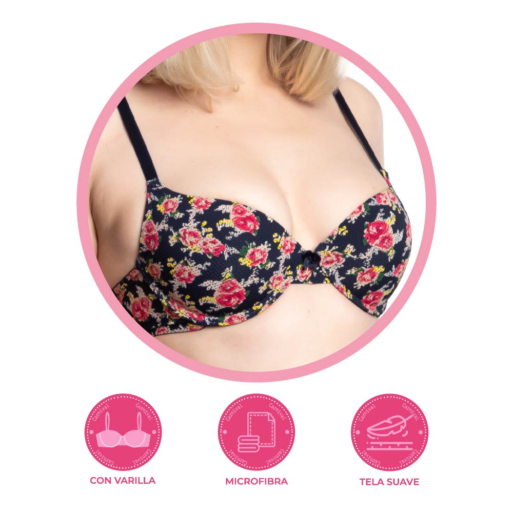 Brasier cordinable estampado floral 24698 Carnival