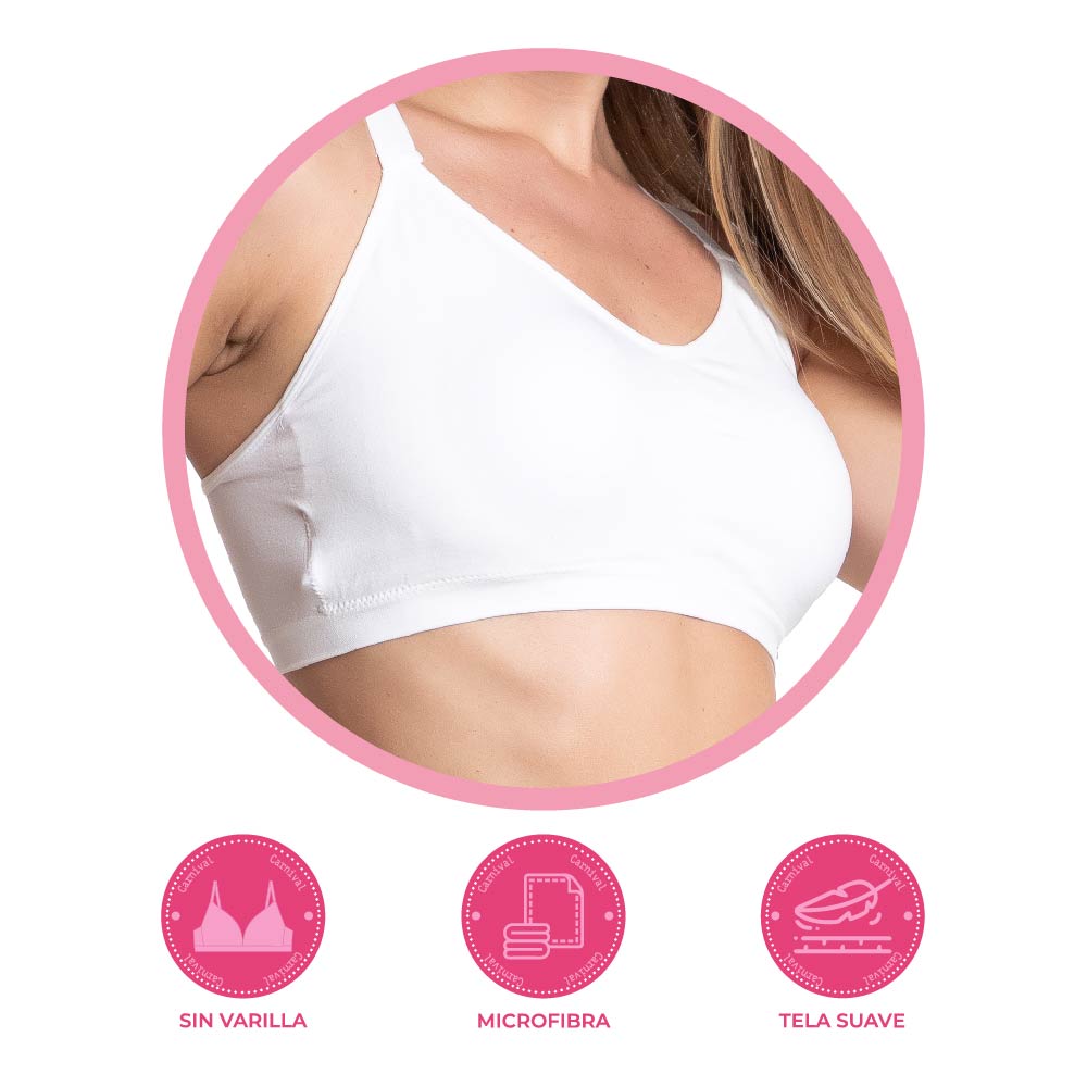 Top blanco con tirantes cruzados 24706 Teens Carnival