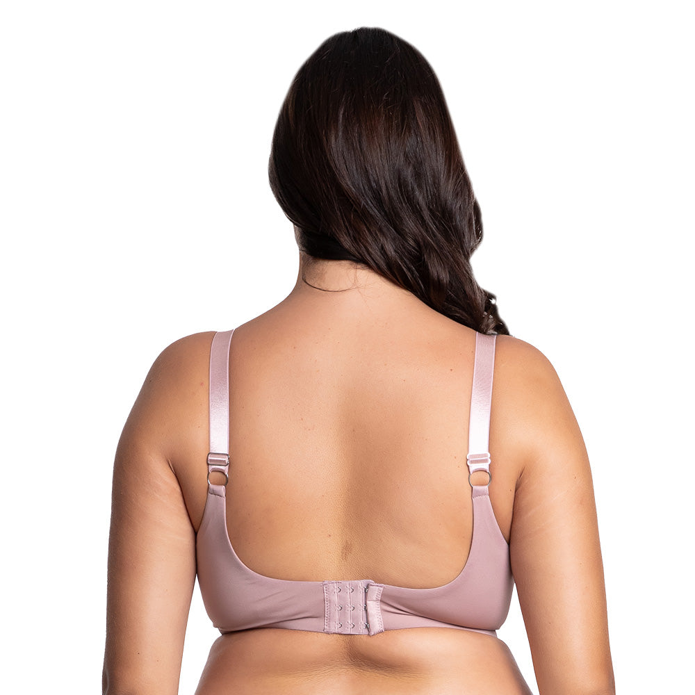 Brasier de talla extra con peto largo malva 24726 Carnival.