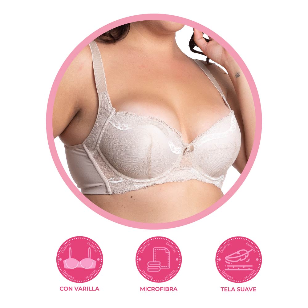 Brasier de talla extra con push up 24727 Carnival Carnival
