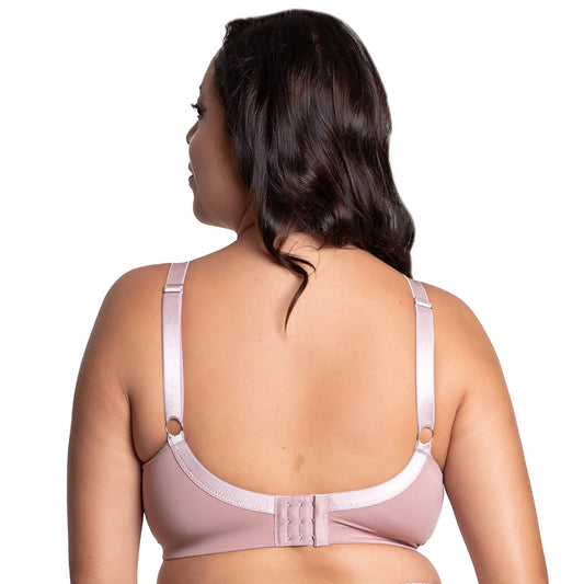 Brasier de talla extra con push up malva 24727 Carnival. Carnival