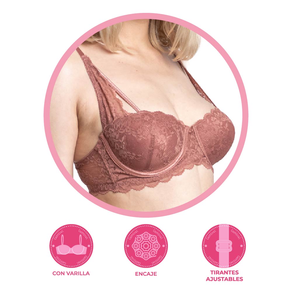 Brasier coordinable con encaje 24745 Lady Carnival Carnival Lenceria