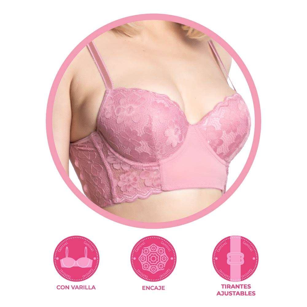 Brasier coordinable de peto largo 24768 Lady Carnival Carnival