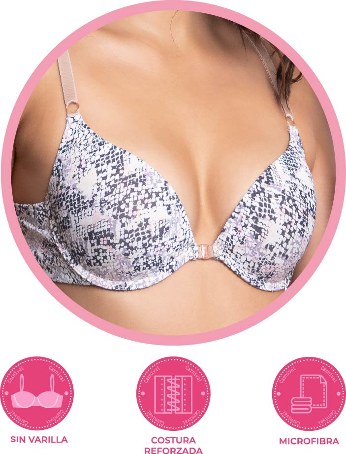 Set de dos bras con broche al frente 24823 Carnival