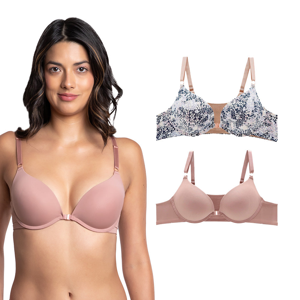 Set de dos bras con broche al frente 24823 Carnival