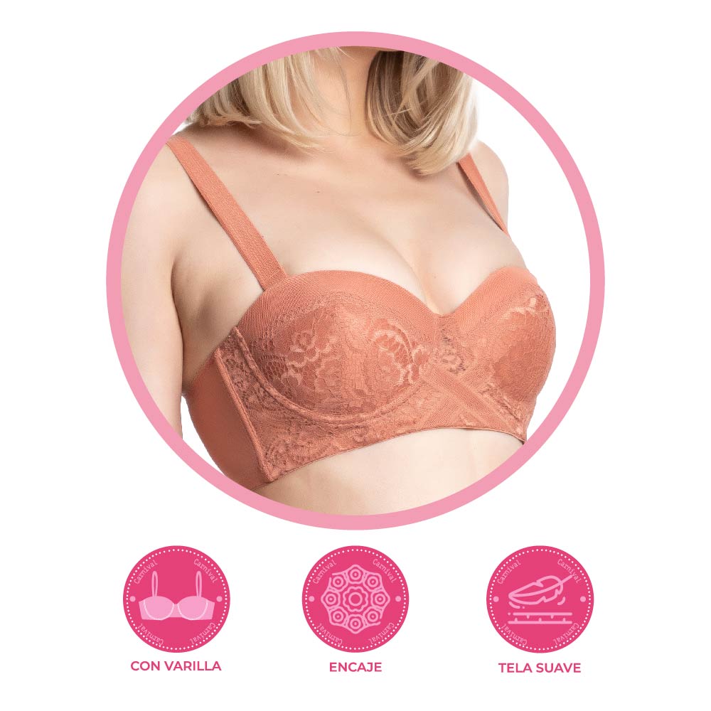 Brasier coordinable de peto largo 24840 Lady Carnival Carnival