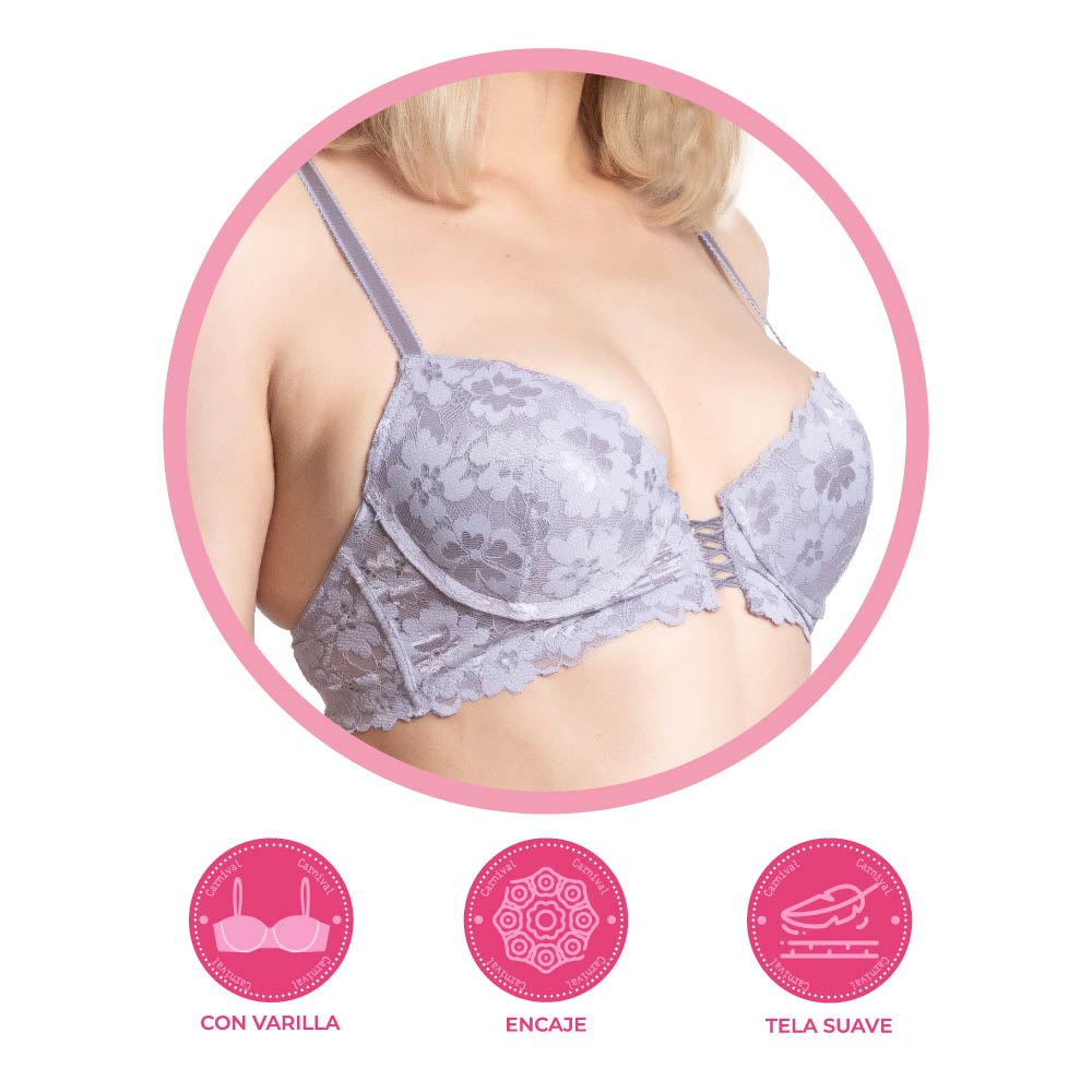 Brasier coorinable con encaje floral 24879 Lady Carnival Carnival