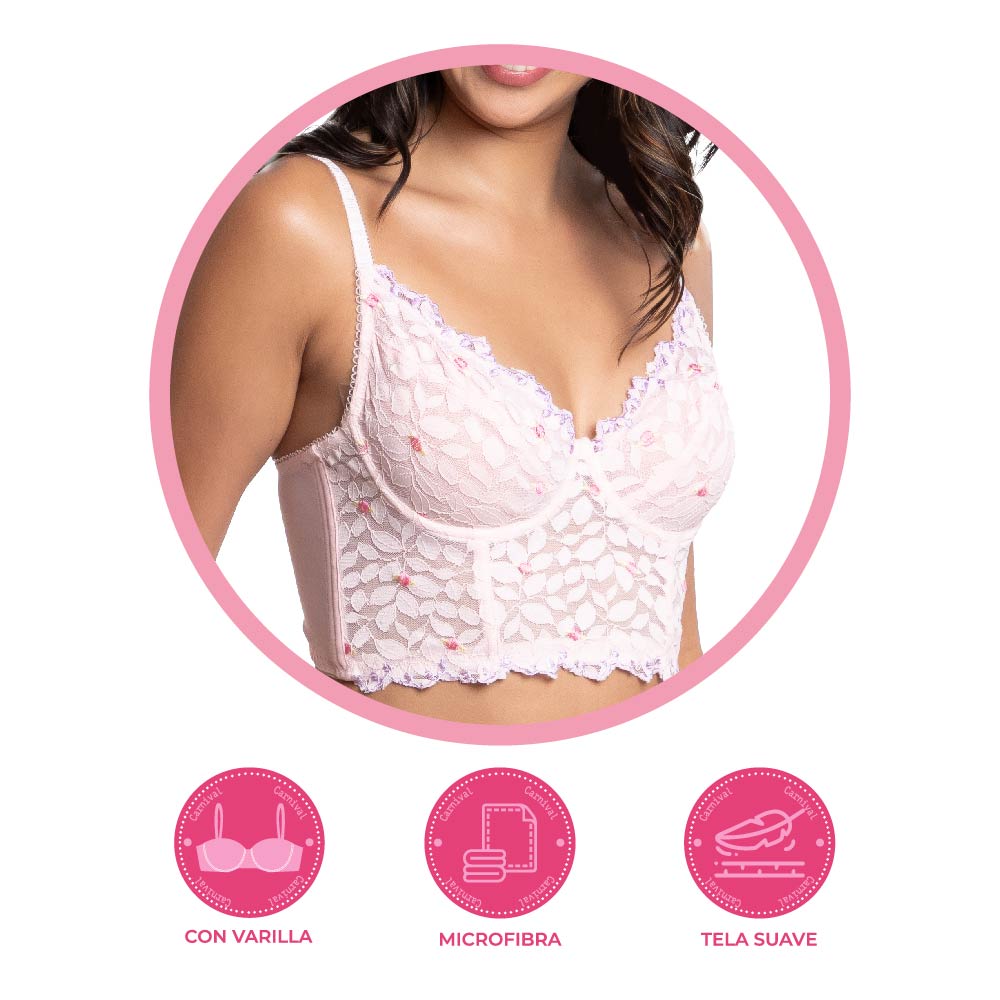 Bralette coordinable de peto largo 24901 Carnival Fashion Carnival